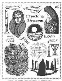 Mystic Dreams rubber stamp theme plate
