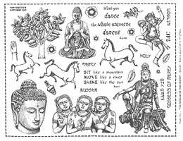 Wisdom of the Orient rubber stamp theme plate
